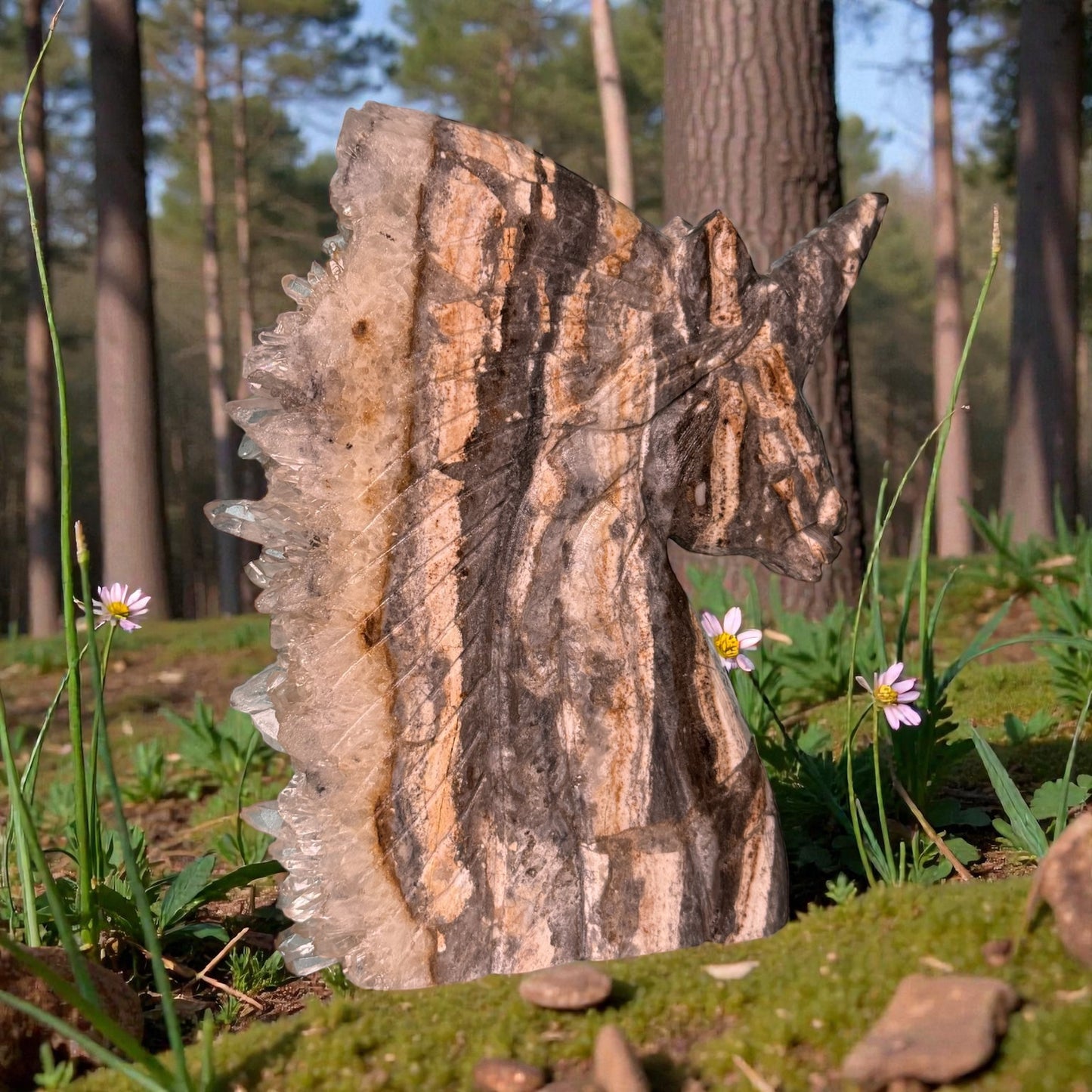 Einhorn mit Kristall spitzen