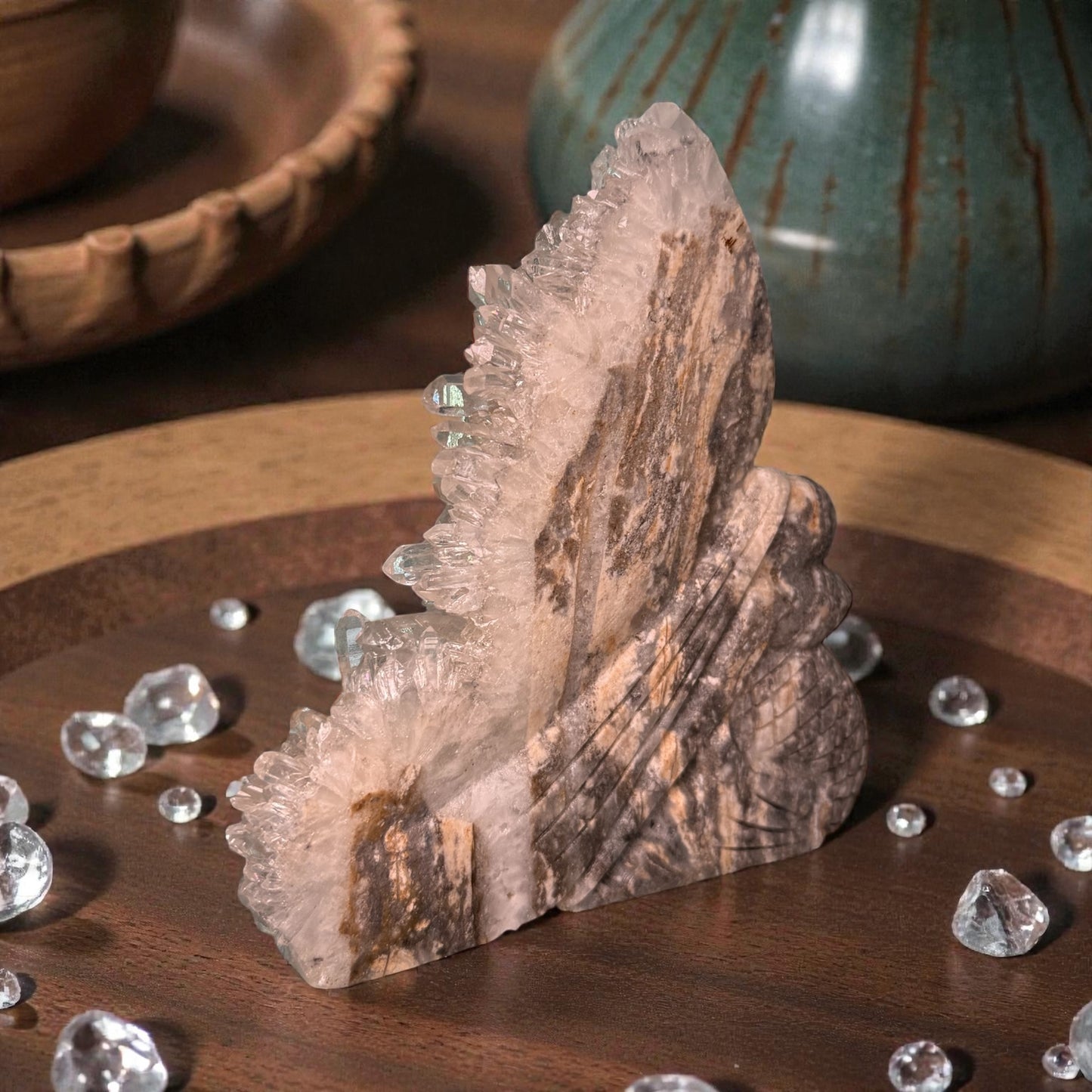 Meerjungfrau mit Kristall spitzen