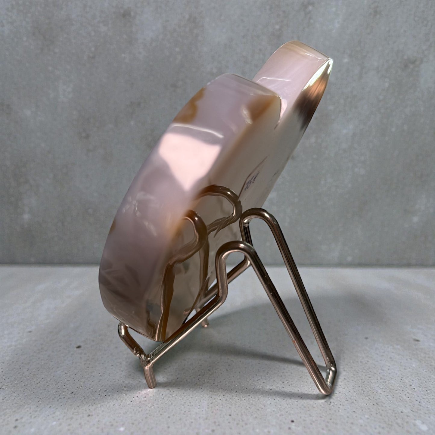 Achat Herz auf Metall Halter