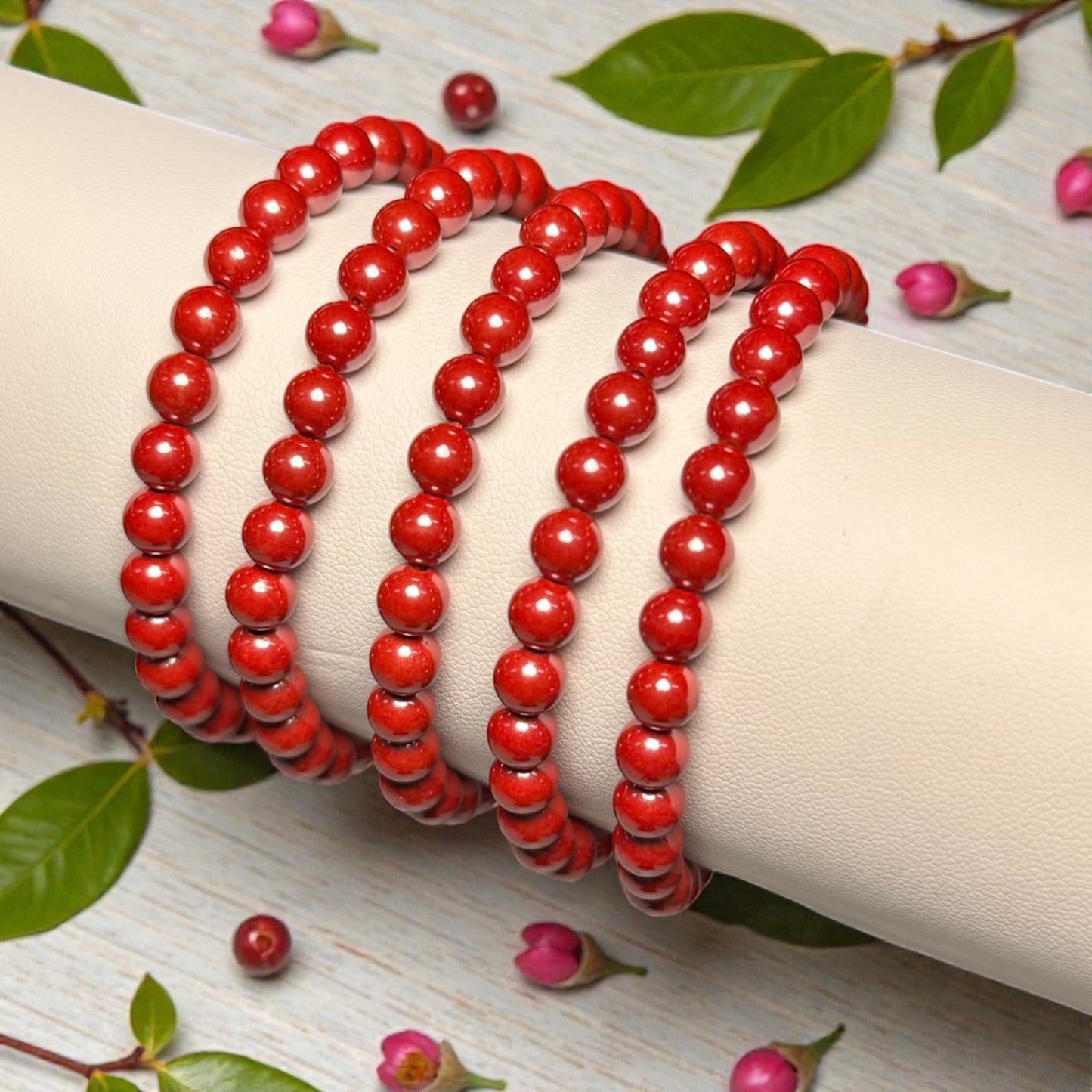 Cinnabar Armband mit Aura Glanz