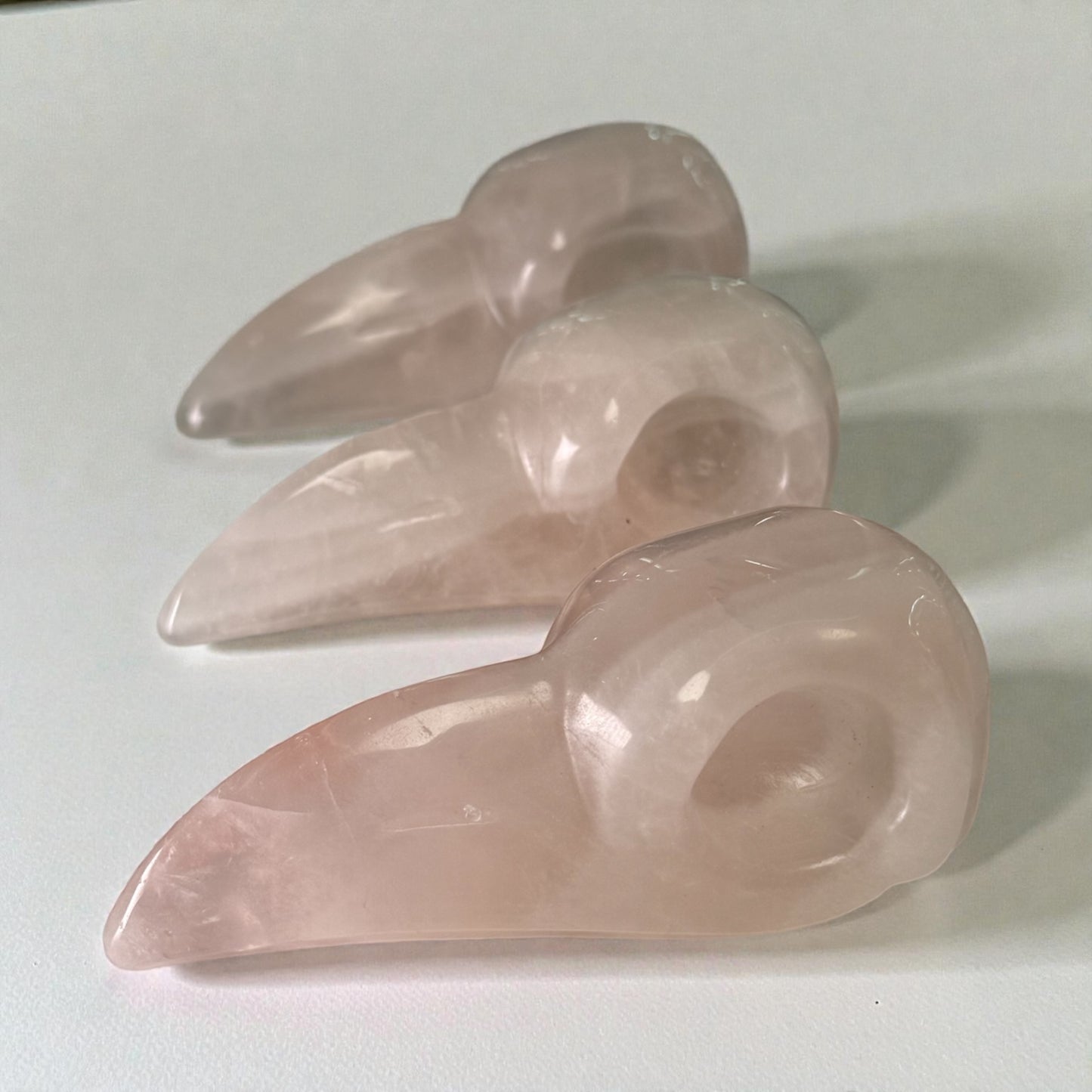 Rosenquarz Raben Toten Schädel