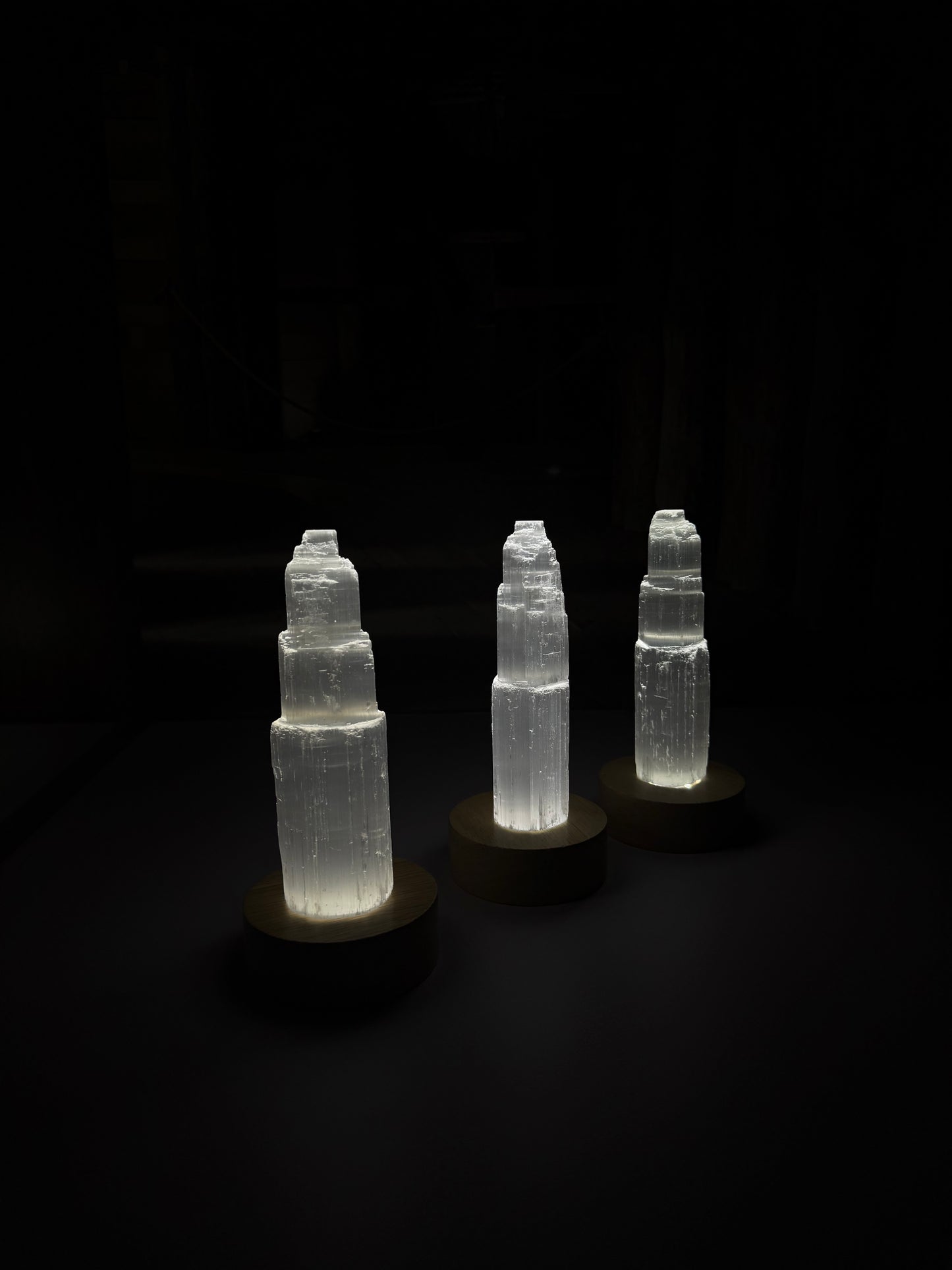 Selenit Turm mit Beleuchtung