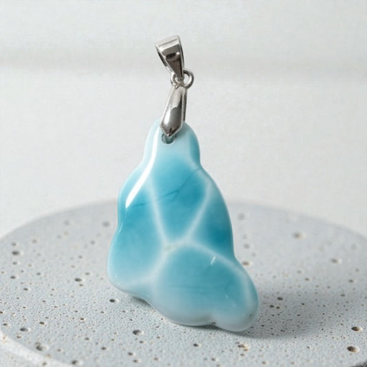 Larimar Wölkchen Anhänger mit 925 Öse