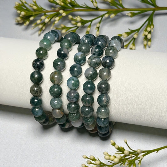 Moos Achat Kugel Armband