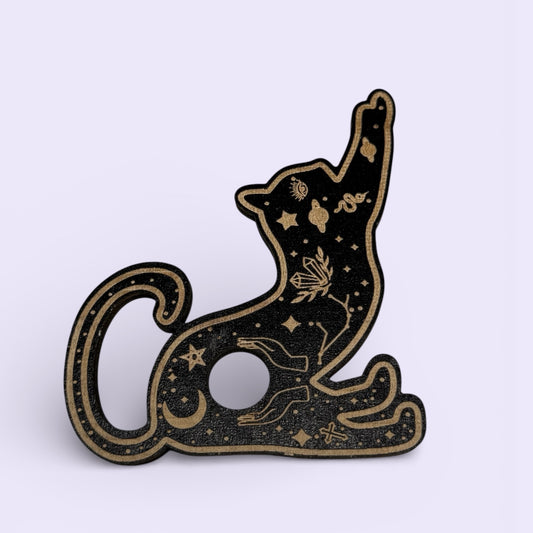 Holz Kugelhalter Katze