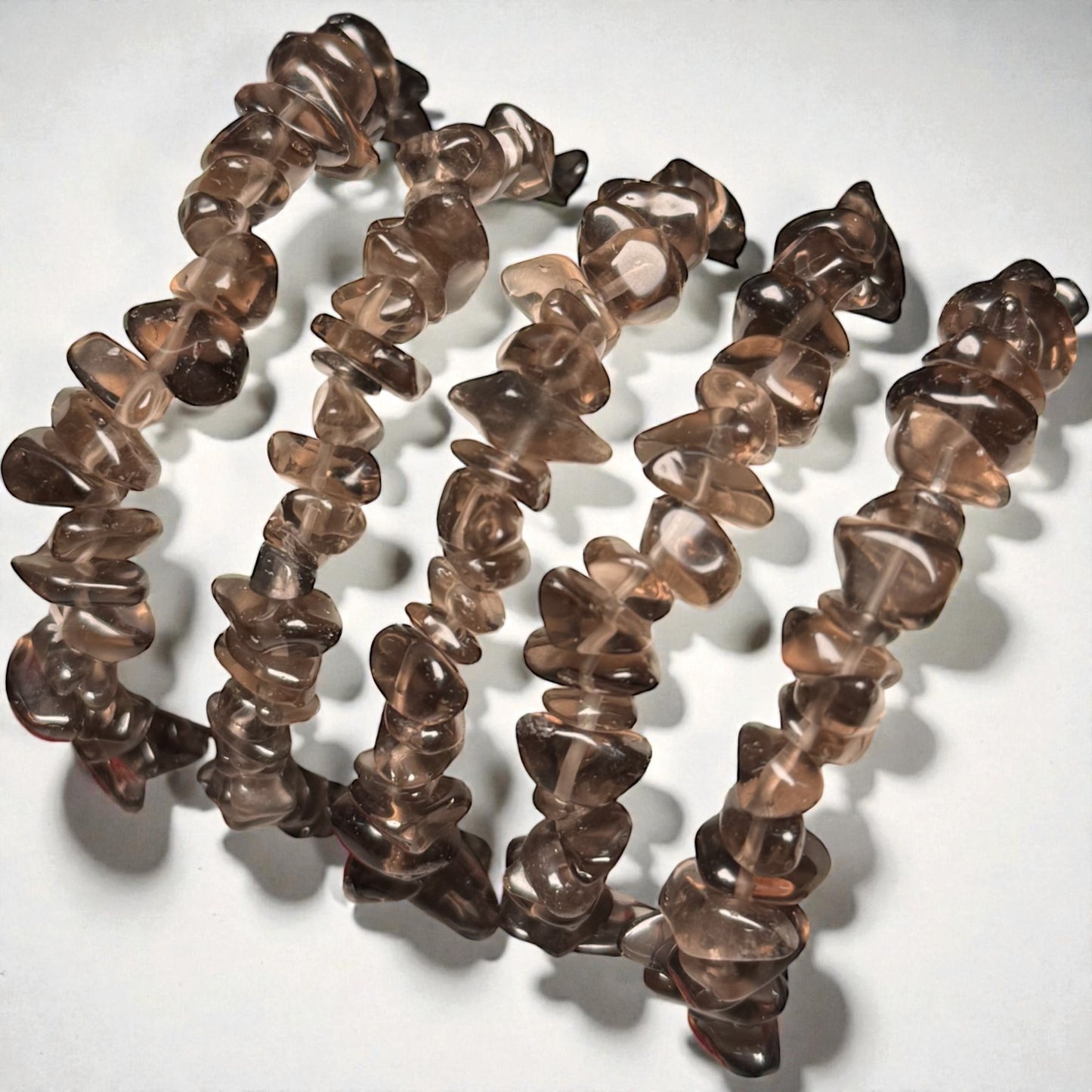 Rauchquarz Smokey Quarz Chips Armband