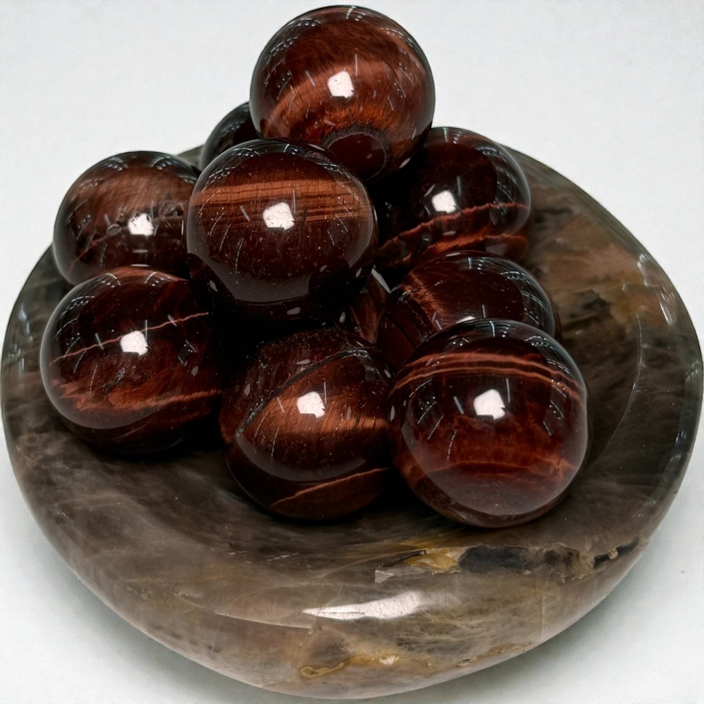 Roter Tigerauge Kugeln