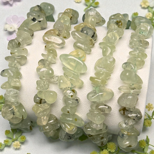 Prehnit Splitter Armband