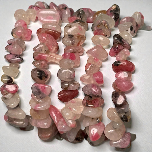 Ice Rhodonit Splitter Armband