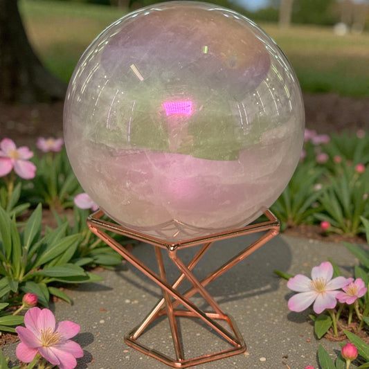 Rosenqaurz Kugel mit Aura