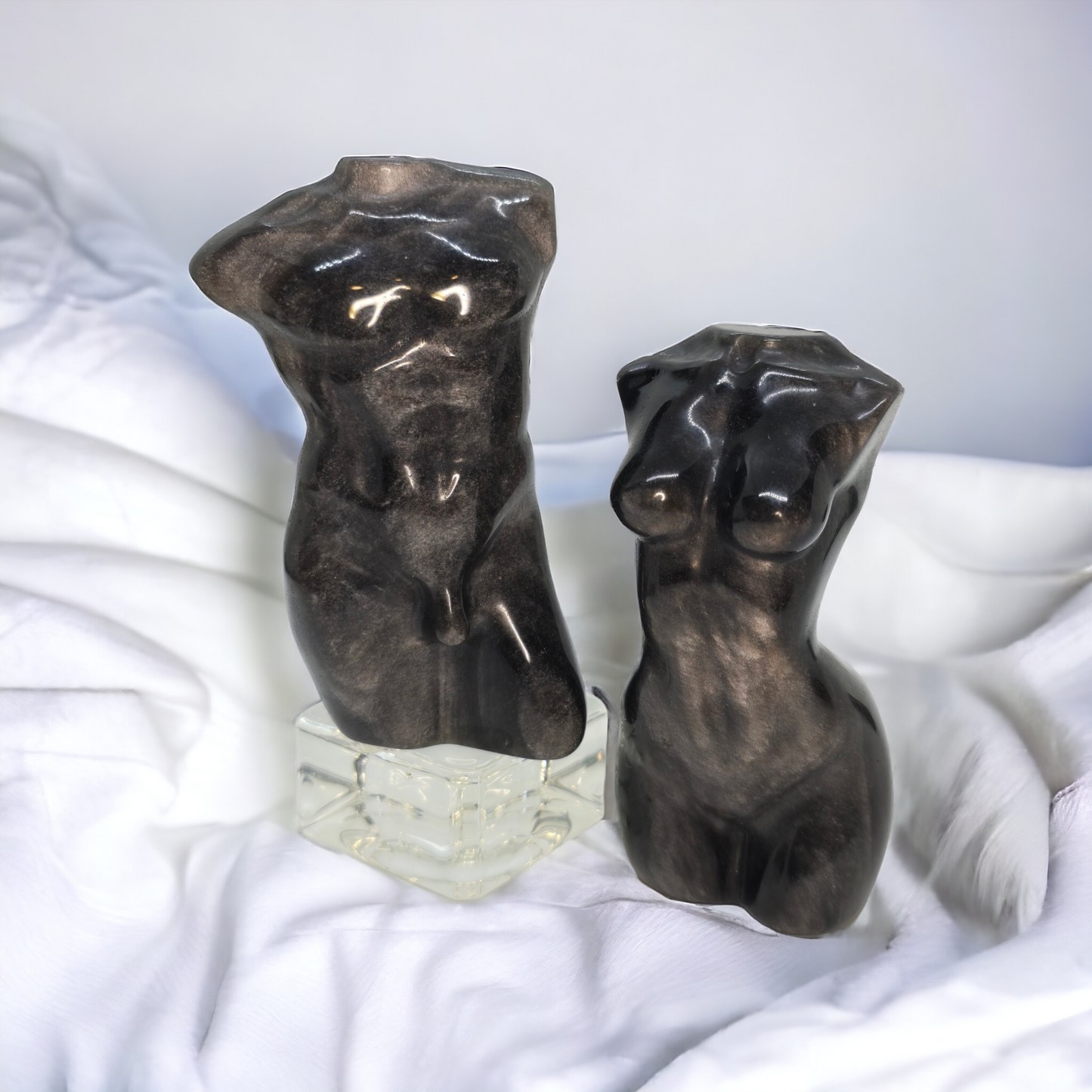 Silber Obsidian Body Set Pärchen Man & Frau