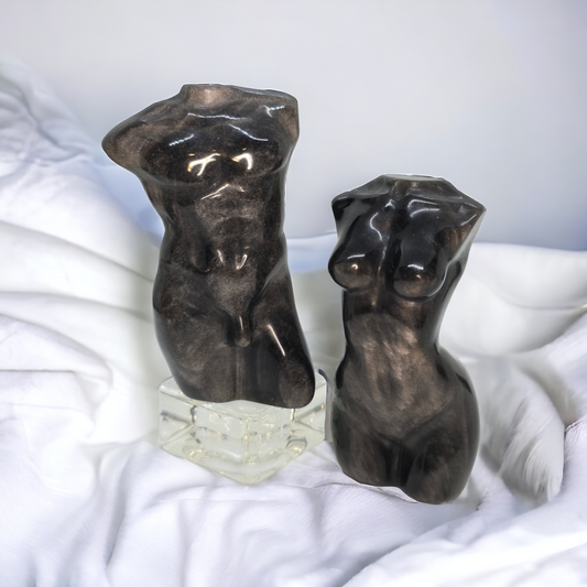 Silber Obsidian Body Set Pärchen Man & Frau