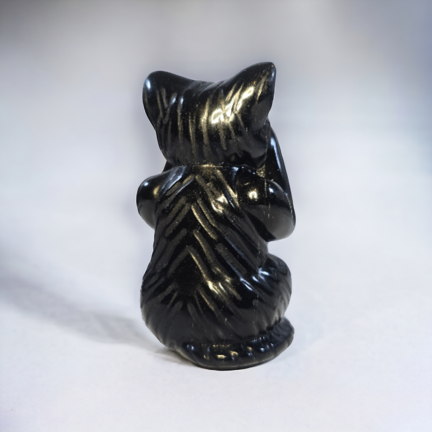 Schwarzer Obsidian Katze